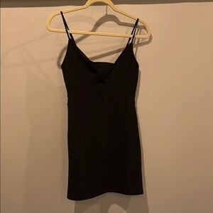 Abercrombie & Fitch Black Spaghetti Strap Slip Dress